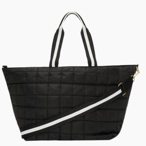 NEW Summer and Rose Black Quilted Tote Crossbody Duffel Bag